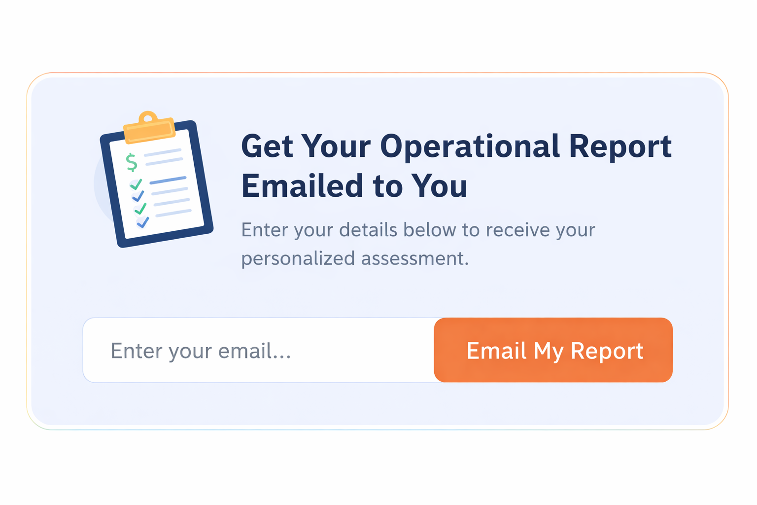 Get your operational report emailed to you